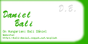 daniel bali business card
